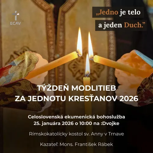 Celoslovenská ekumenická bohoslužba, 25.1.2026 z Trnavy