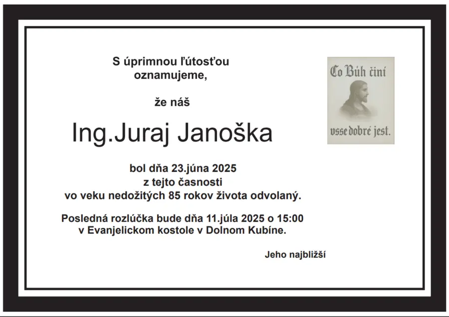 Zomrel Juraj Janoška