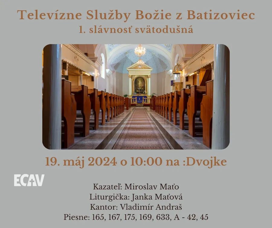 Televízny prenos z Batizoviec, 19.5.2024