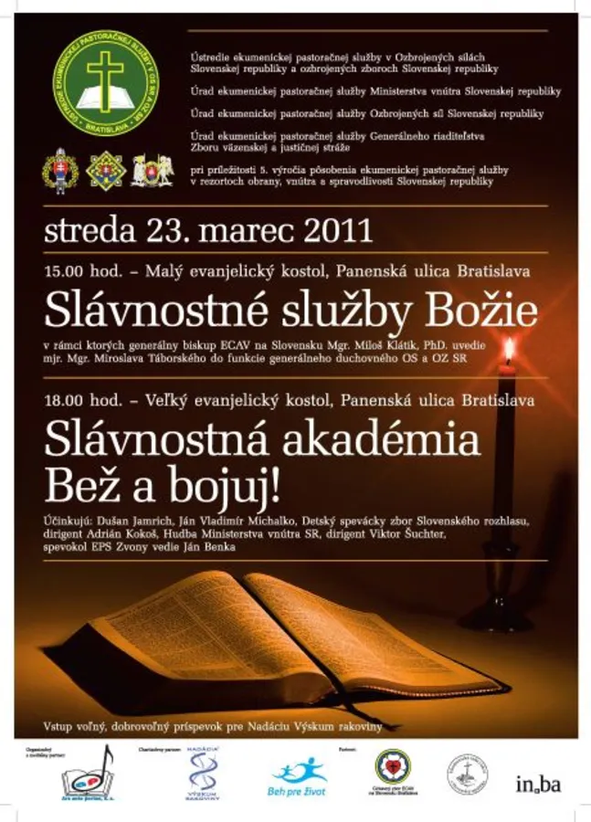 Ekumenická pastoračná služba pozýva oslavy 5. výročia 23. marca 2011