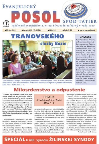 EPST č. 26 o oslavách Žilinskej synody