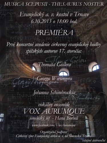 Pozvánka na koncert v Trnave 6. 10.