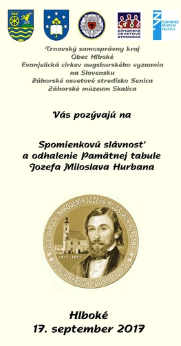 Spomienka na Hurbana v Hlbokom 17. 9.