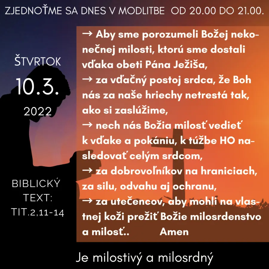 „JE MILOSTIVÝ A MILOSRDNÝ“