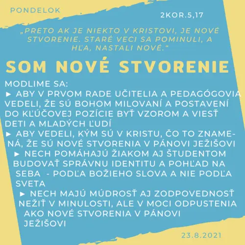 Som nové stvorenie