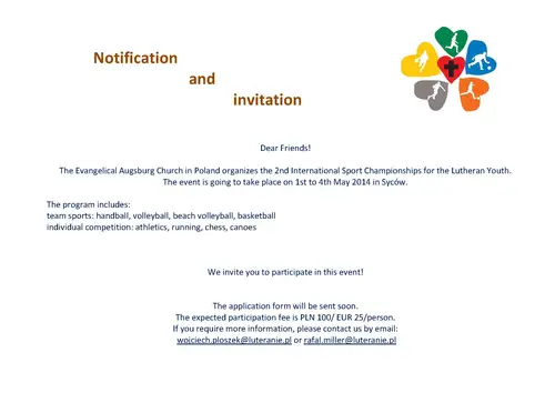 The 2nd International Sport Championships for the Lutheran Youth