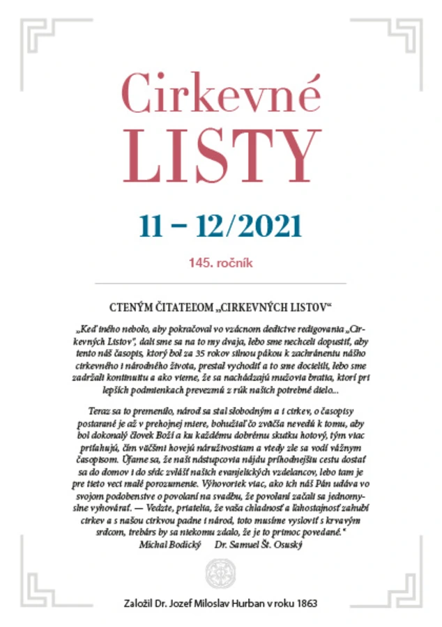Z Cirkevných listov 11 – 12/2021