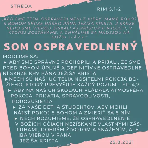 Som ospravedlnený