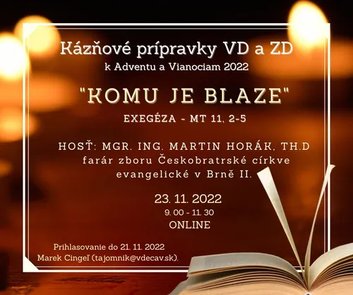 Kázňové prípravky VD A ZD: Komu je blaze