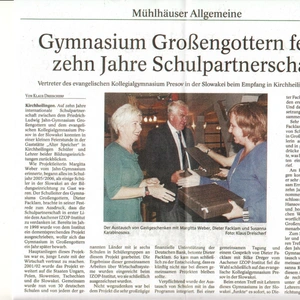 10 rokov spolupráce EKG s nemeckou partnerskou školou