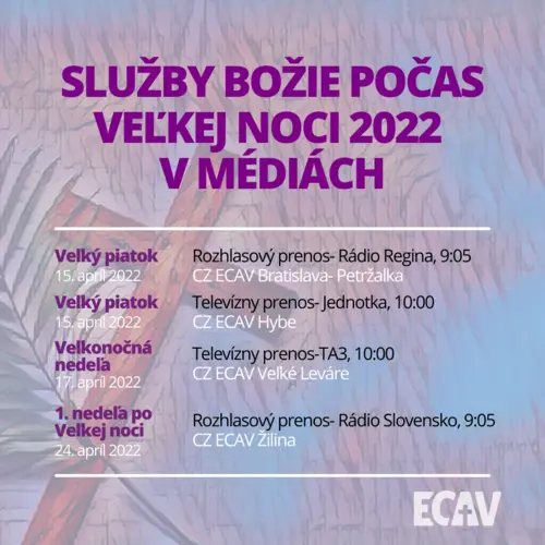 Služby Božie v médiách- Veľká noc 2022