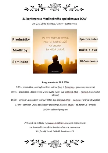 31. konferencia Modlitebného spoločenstva ECAV