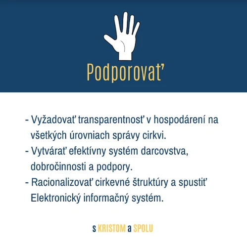 VÍZIA NA 5 PRSTOV- Podporovať