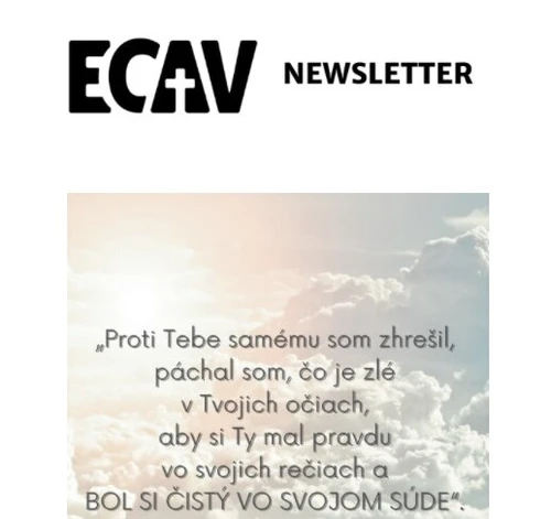 Newsletter ECAV po ôsmykrát