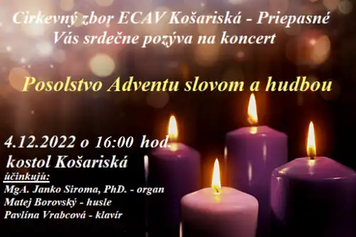 Posolstvo Adventu slovom a hudbou