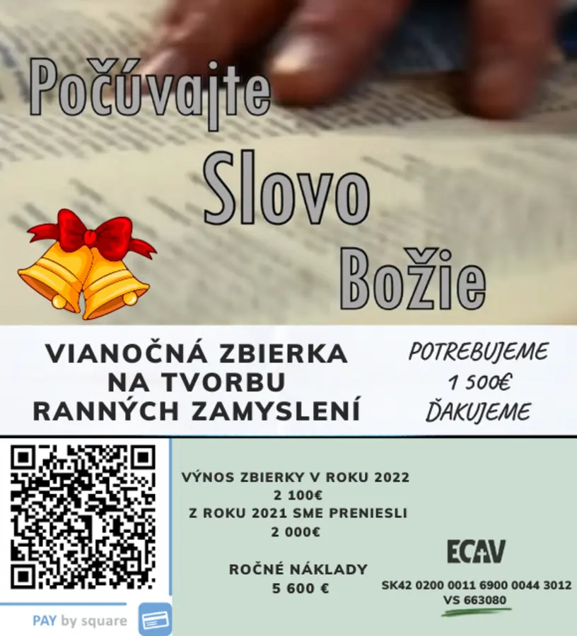 Podporte ZBIERKU na ranné zamyslenia 