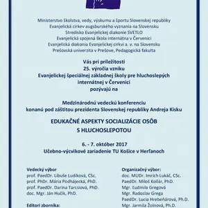 Medzinárodná konferencia o hluchoslepote v Herľanoch 6. − 7. 10.